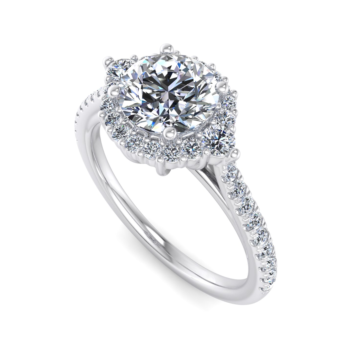 Hannah Diamond Halo Engagement Ring